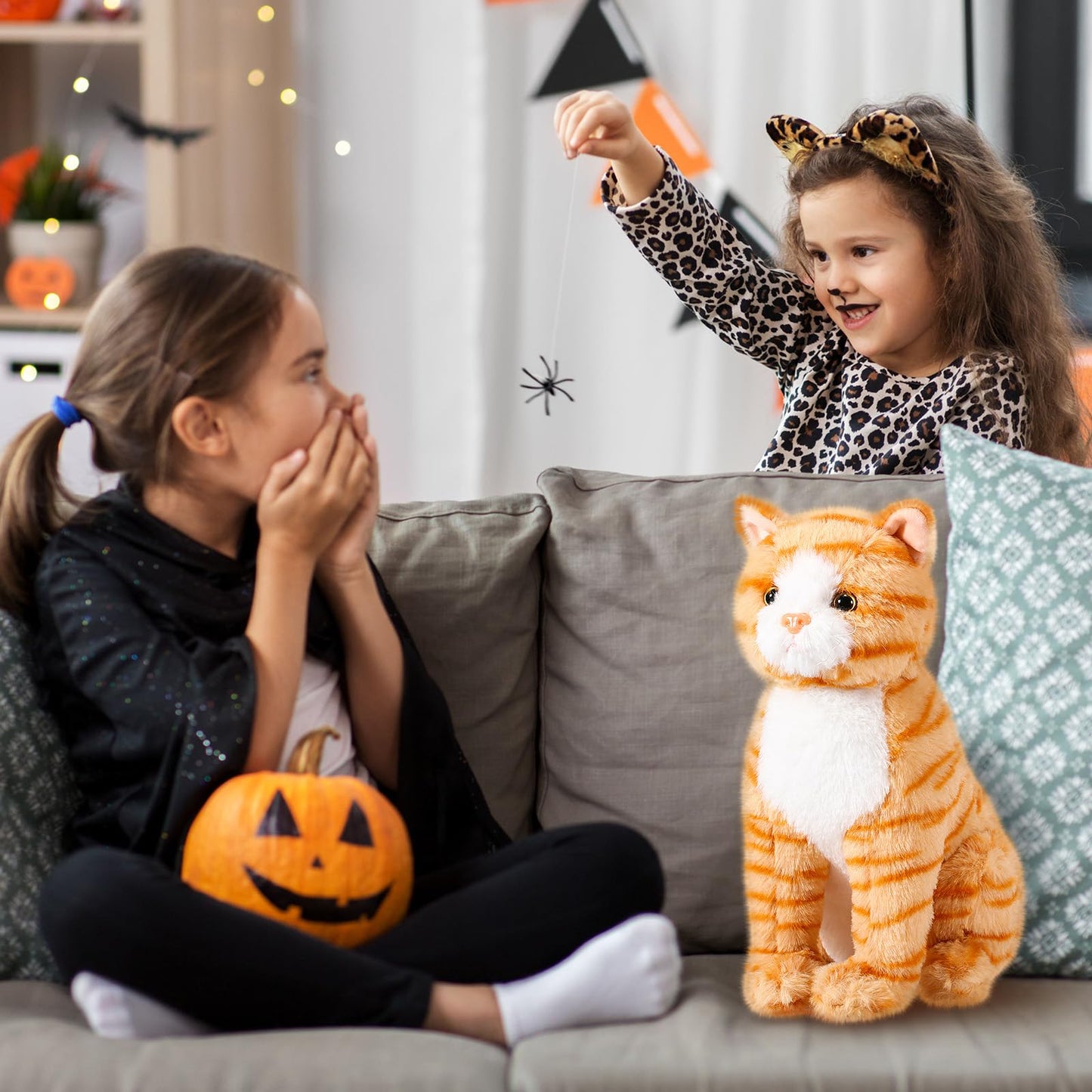 Libima 13-Inch Orange Cat Plush Toy – Realistic, Soft Stuffed Kitten for Kids