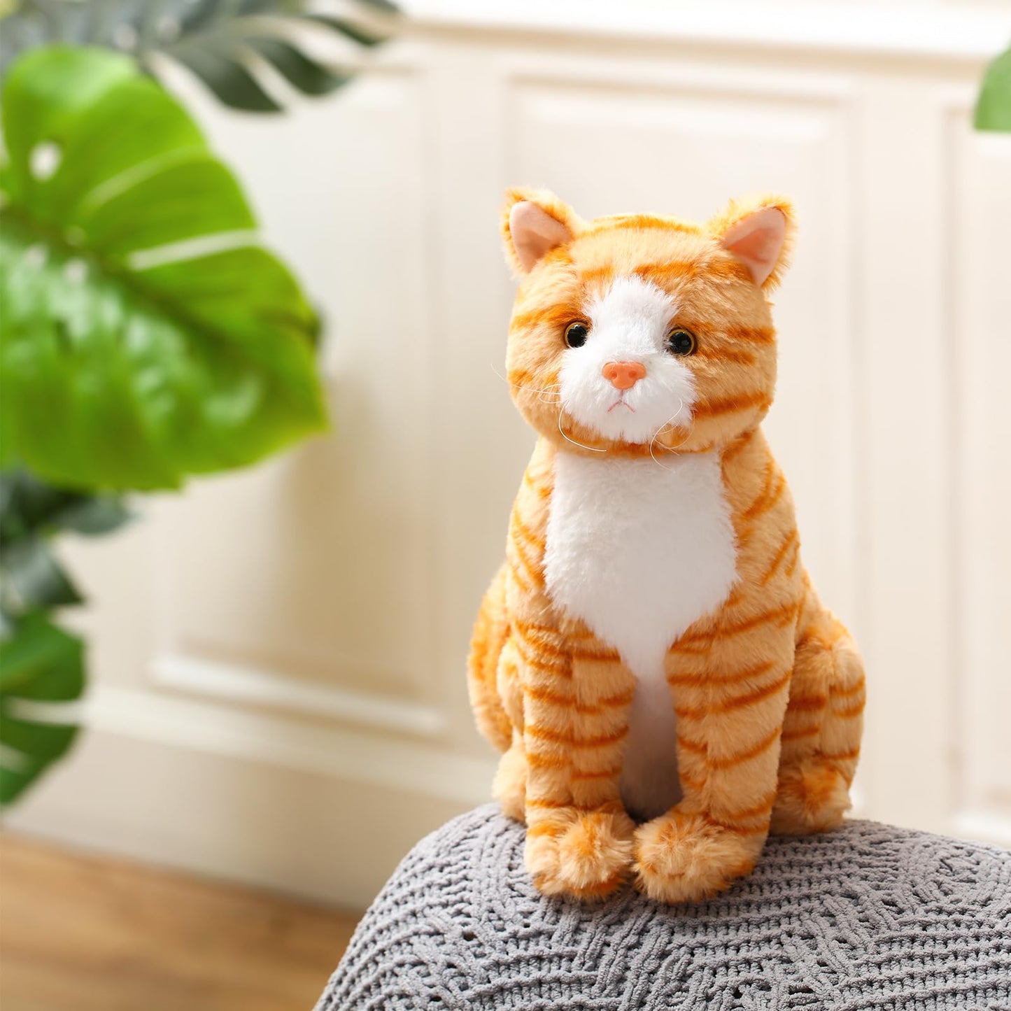 Libima 13-Inch Orange Cat Plush Toy – Realistic, Soft Stuffed Kitten for Kids