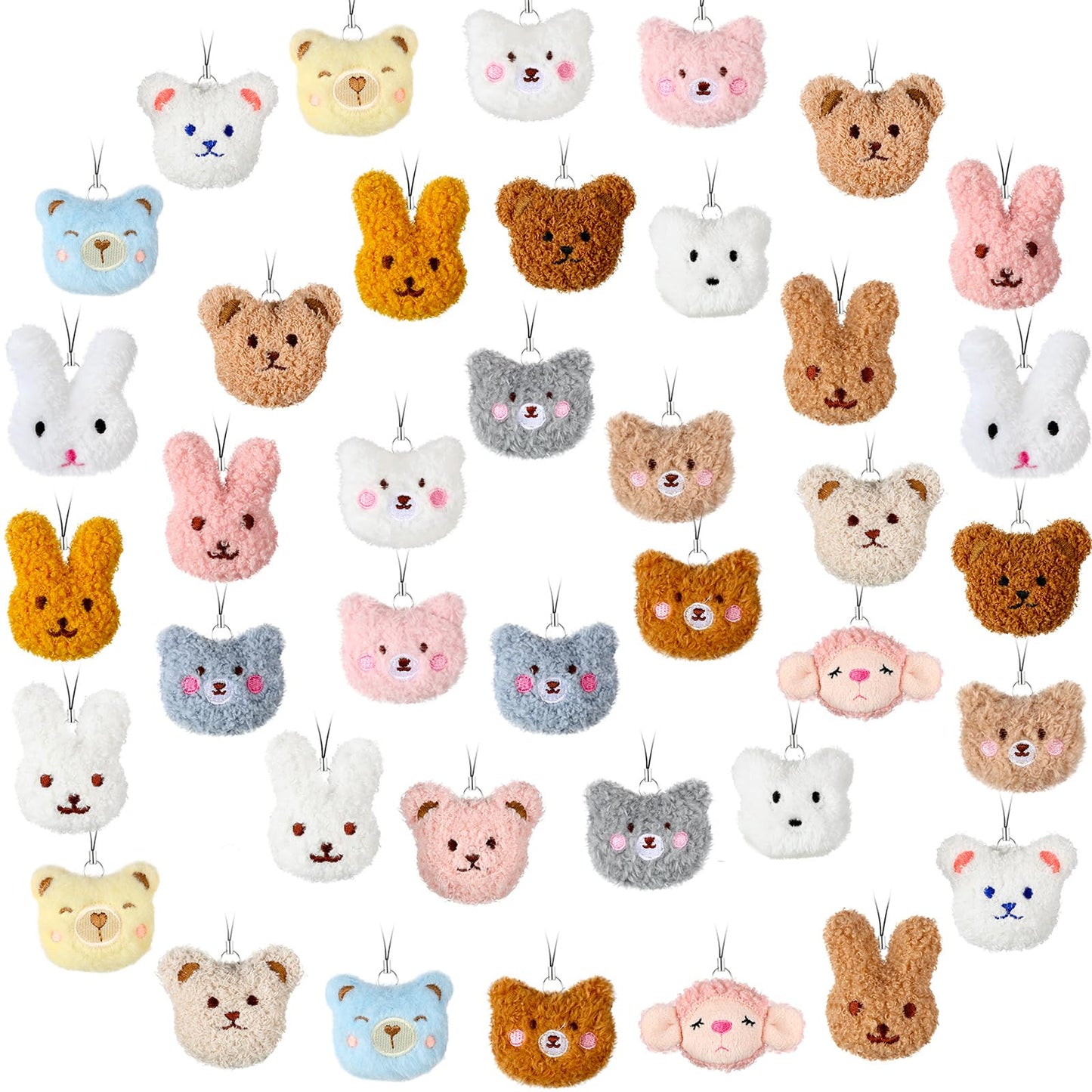 Libima 40 Pcs Mini Sea Animal Plush Keychain Set — Adorable Party Favors & Classroom Prizes