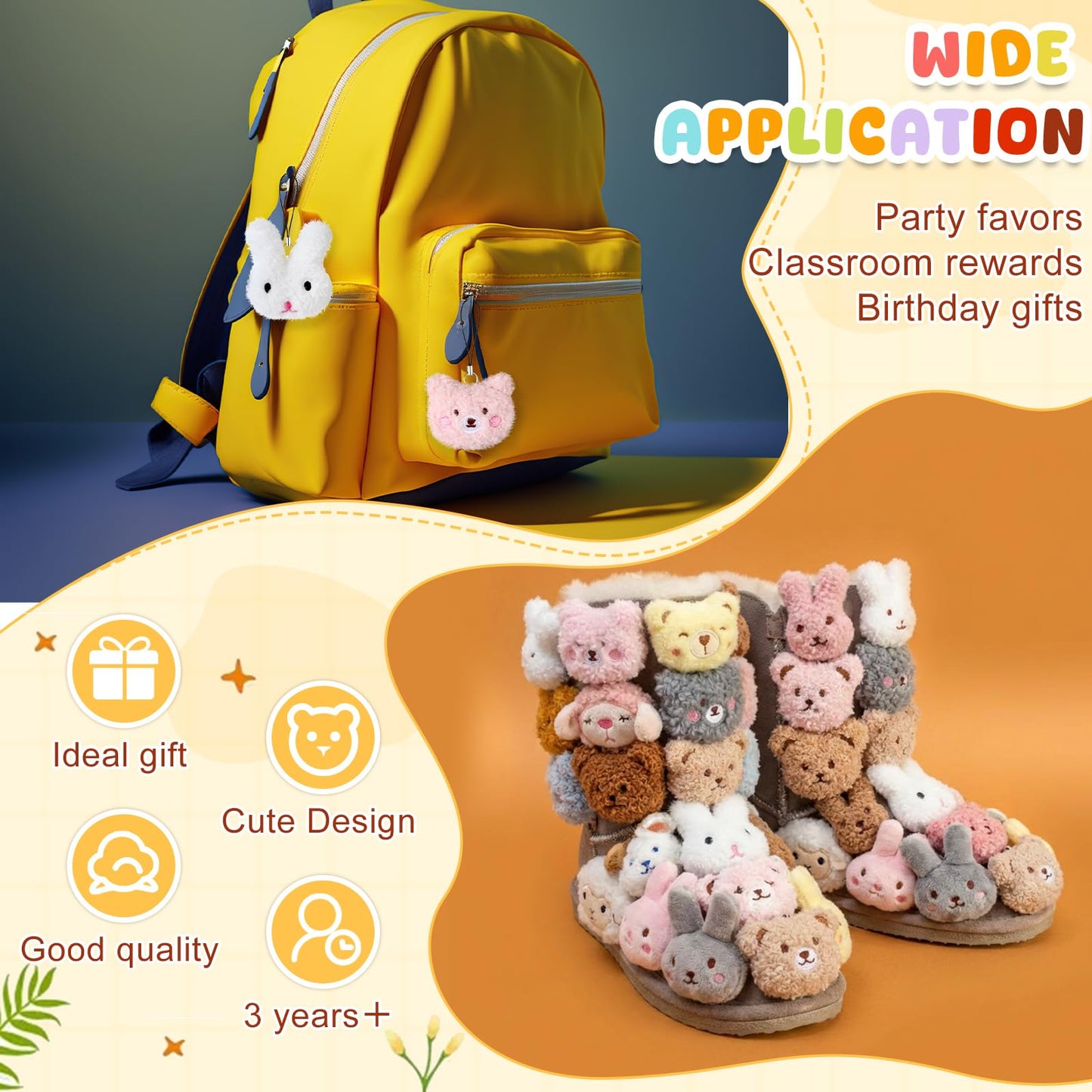 Libima 40 Pcs Mini Sea Animal Plush Keychain Set — Adorable Party Favors & Classroom Prizes