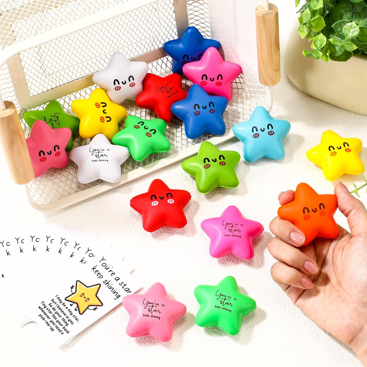 Libima 100 Pcs You're A Star Stress Balls Bulk — Motivational Gifts for Adults, Students & Coworkers