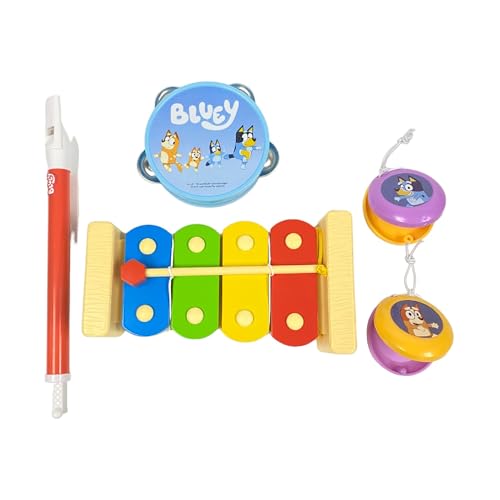 Bluey's Magic Xylophone 6-Piece Band Set – Kids Musical Instruments for Ages 3+ | LICENSE 2 PLAY