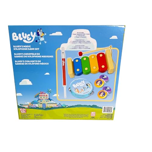 Bluey's Magic Xylophone 6-Piece Band Set – Kids Musical Instruments for Ages 3+ | LICENSE 2 PLAY