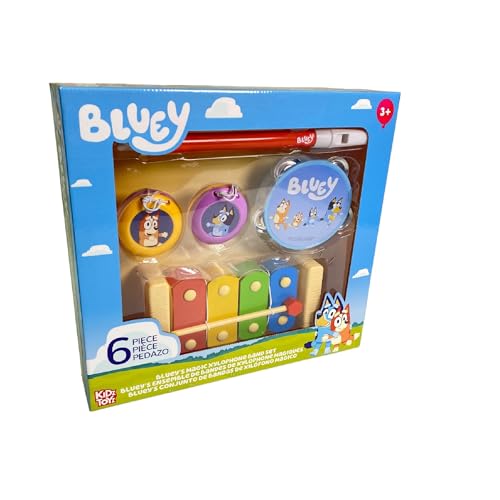Bluey's Magic Xylophone 6-Piece Band Set – Kids Musical Instruments for Ages 3+ | LICENSE 2 PLAY