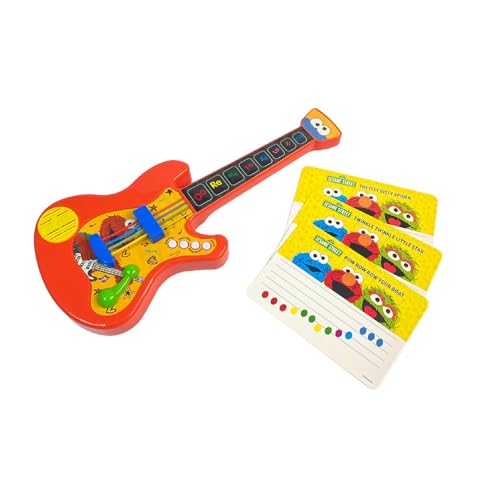 LICENSE 2 PLAY Sesame Street Music Time Guitar – Portable Learn-to-Play Toy for Toddlers