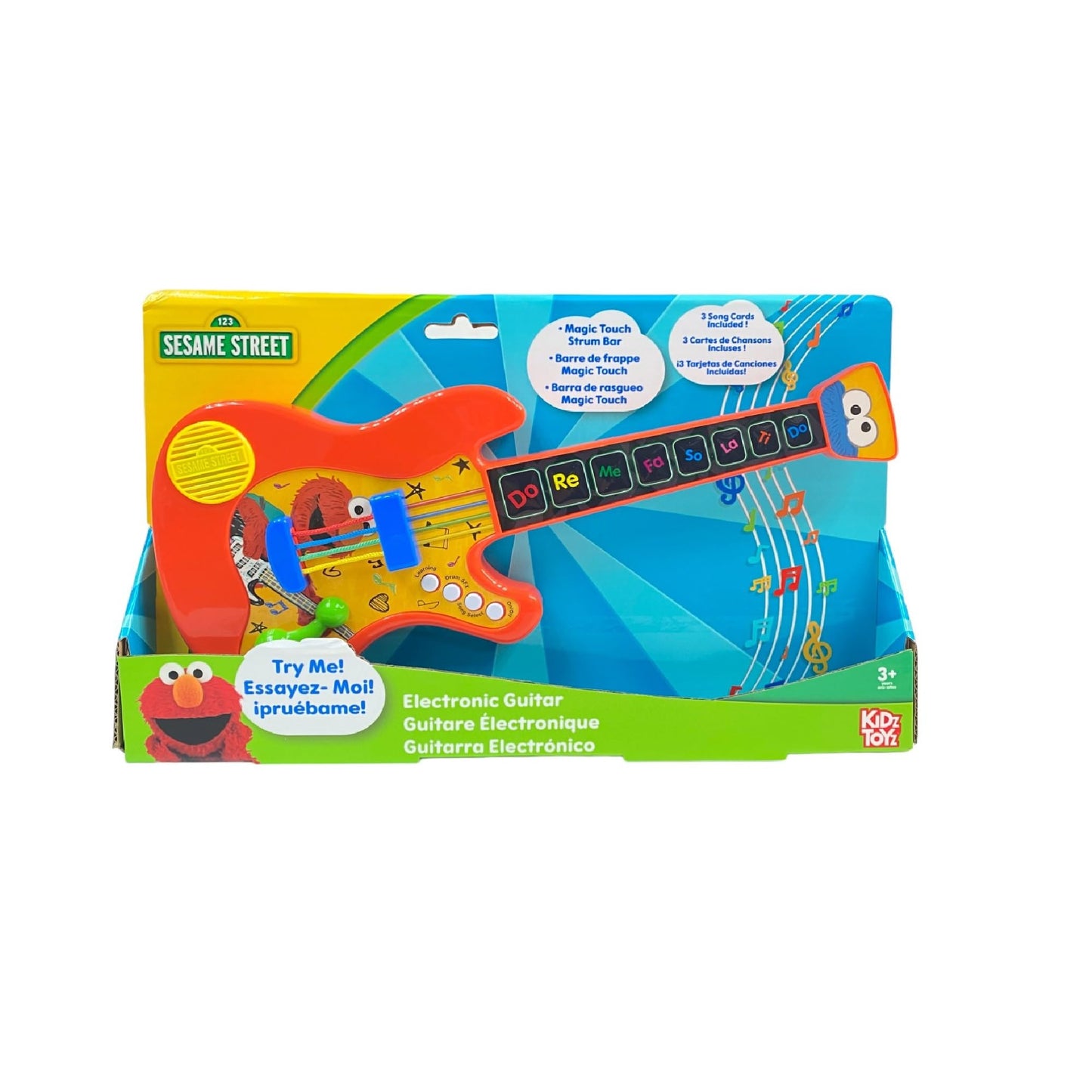 LICENSE 2 PLAY Sesame Street Music Time Guitar – Portable Learn-to-Play Toy for Toddlers