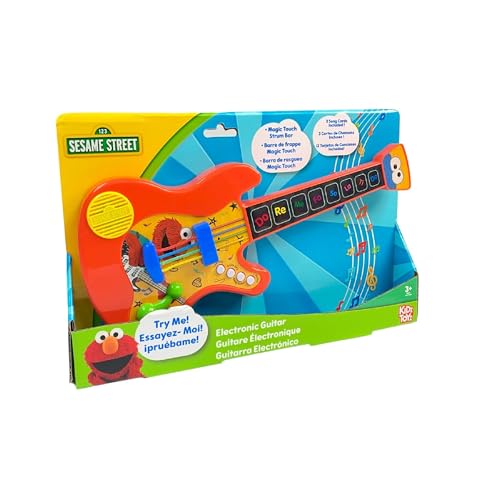 LICENSE 2 PLAY Sesame Street Music Time Guitar – Portable Learn-to-Play Toy for Toddlers