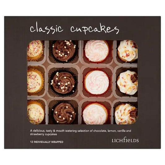 Lichfields 12 Classic Cupcakes (Case of 12)
