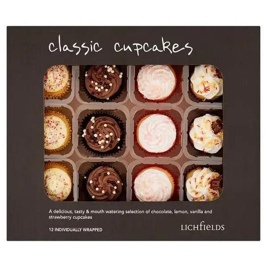 Lichfields 12 Luxury Cupcakes (Case of 12)