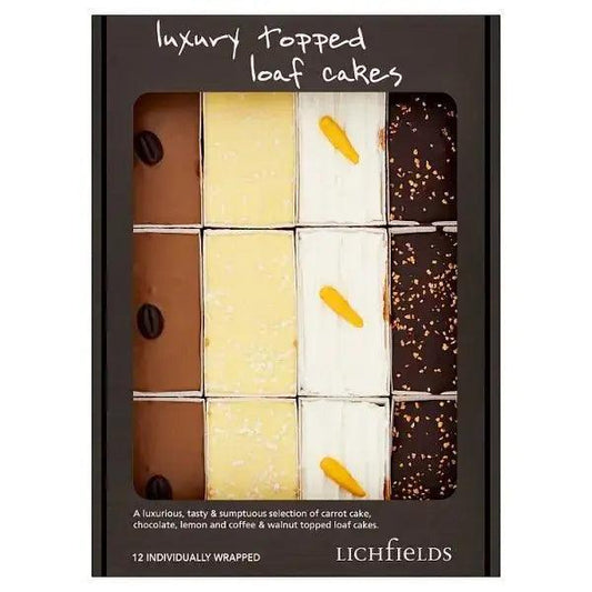 Lichfields 12 Luxury Topped Loaf Cakes (Case of 12)