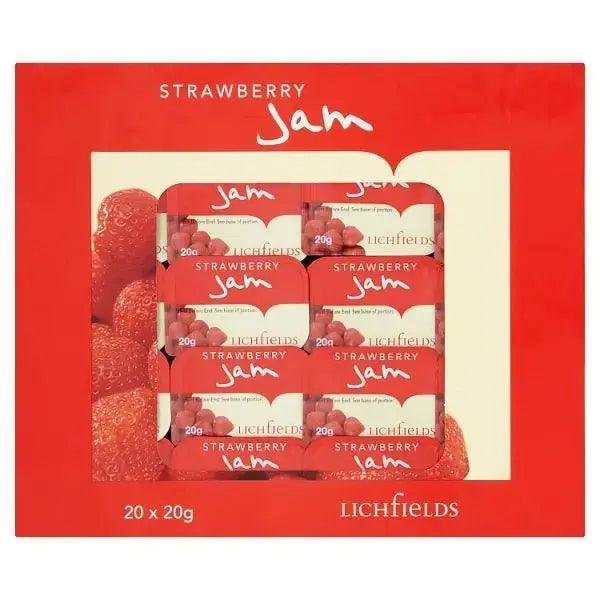 Lichfields Strawberry Jam Individual Portions 20 x 20g