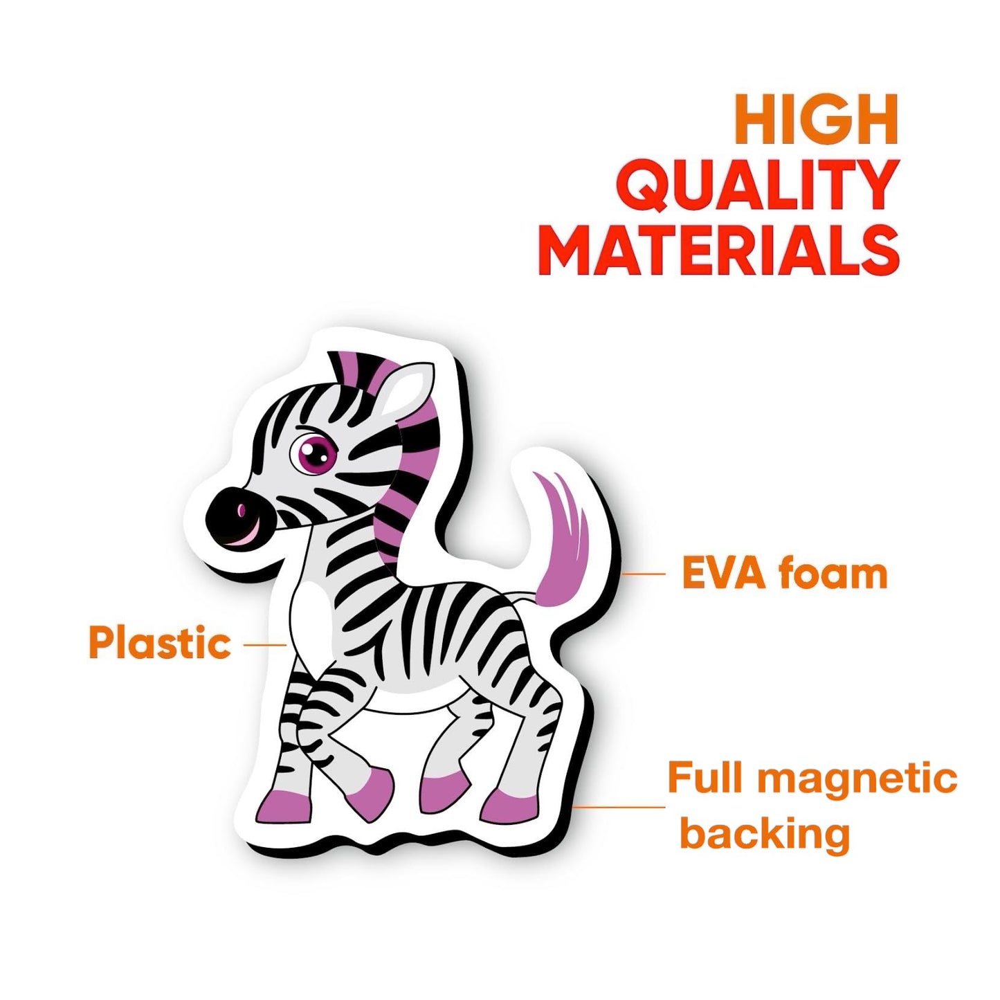 LIENO ROSIO Zoo Animals Refrigerator Magnets for Toddlers – Big Fridge Magnets for 1-3 Year Olds | Educational Magnetic Toys