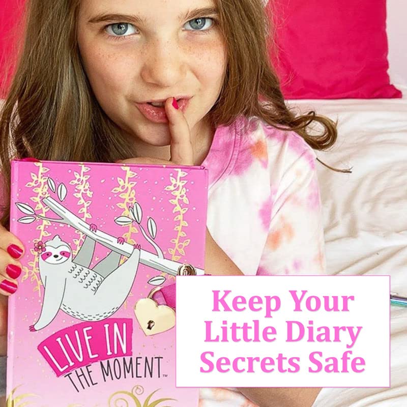 Life is a Doodle Diary with Lock for Girls – Secret Journal & Jewelry Gift Set