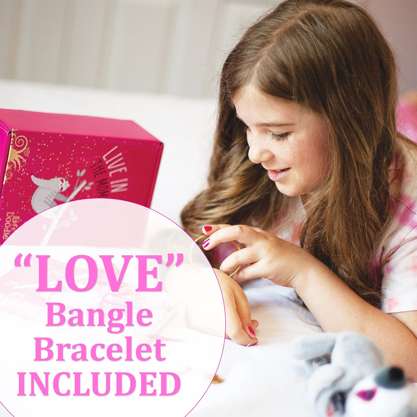 Life is a Doodle Diary with Lock for Girls – Secret Journal & Jewelry Gift Set