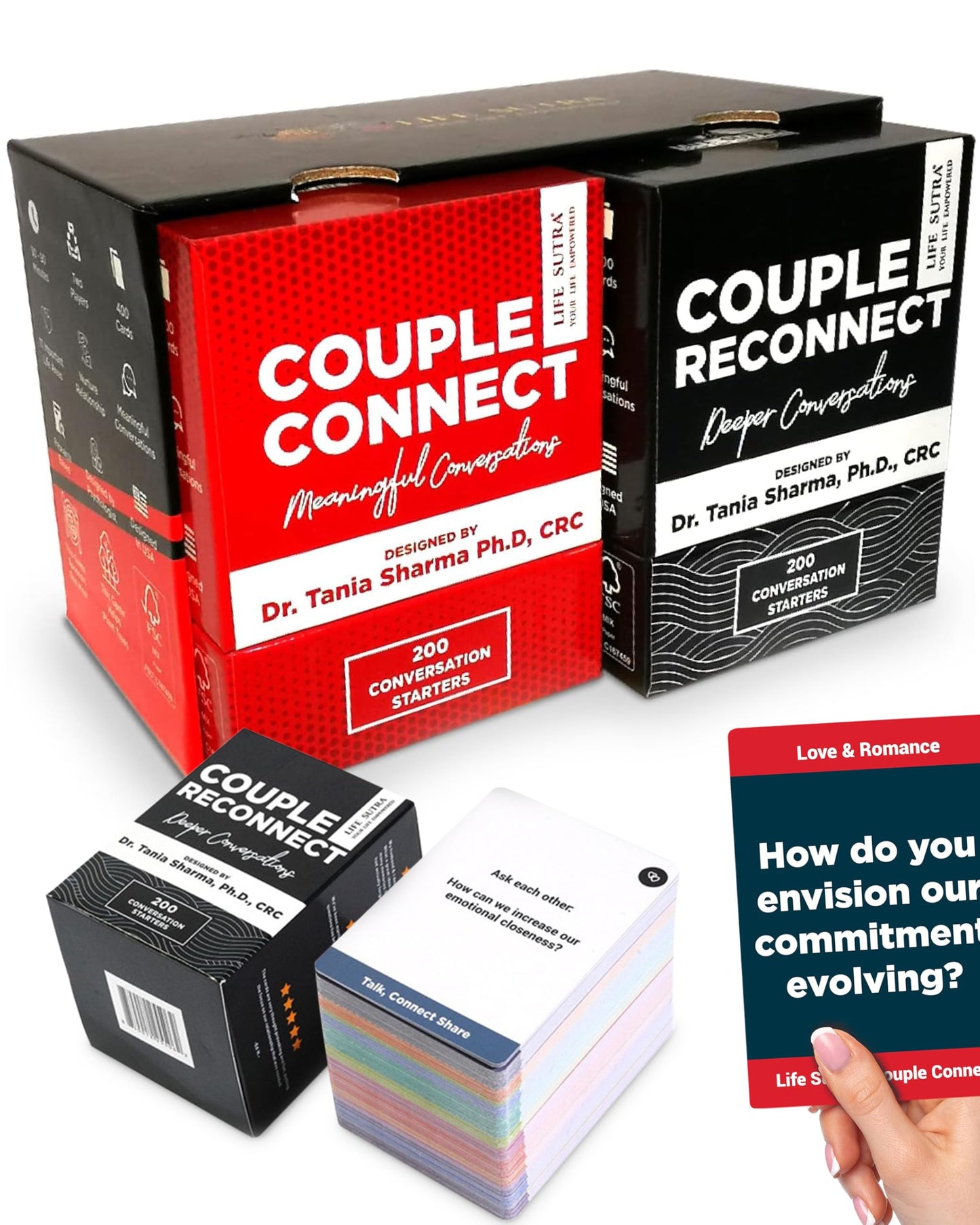 Life Sutra Combo Pack 800 Conversation Cards for Couples – Deepen Communication, Strengthen Bond & Build Trust