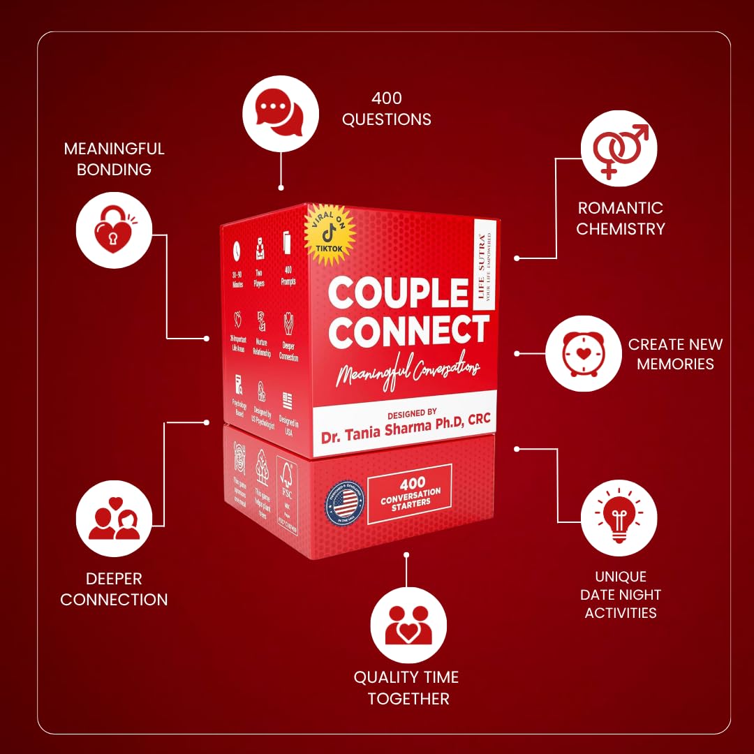 Life Sutra Couple Connect Game – 400 Thought-Provoking Cards for Newlyweds & Date Nights