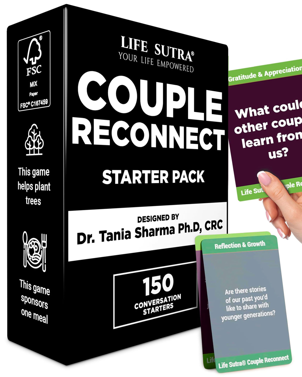 Life Sutra Couple Reconnect Card Game – 150 Prompts to Strengthen Trust & Communication