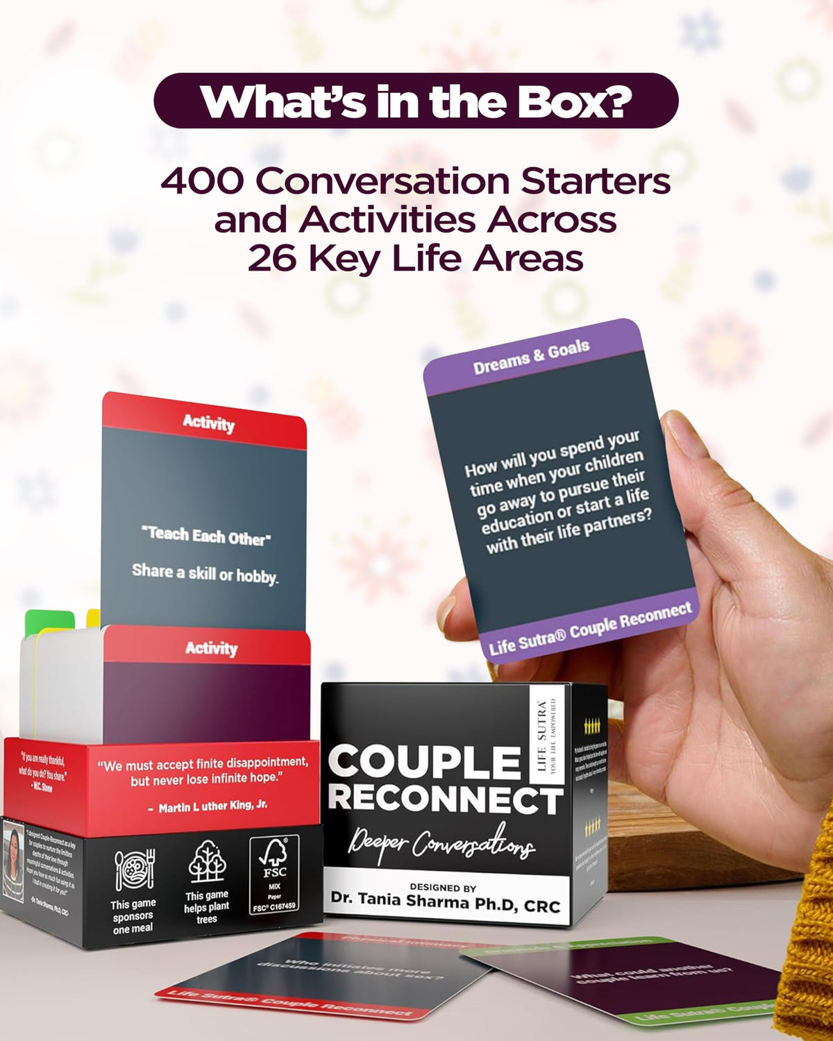 Life Sutra Couple Reconnect Card Game – 150 Prompts to Strengthen Trust & Communication