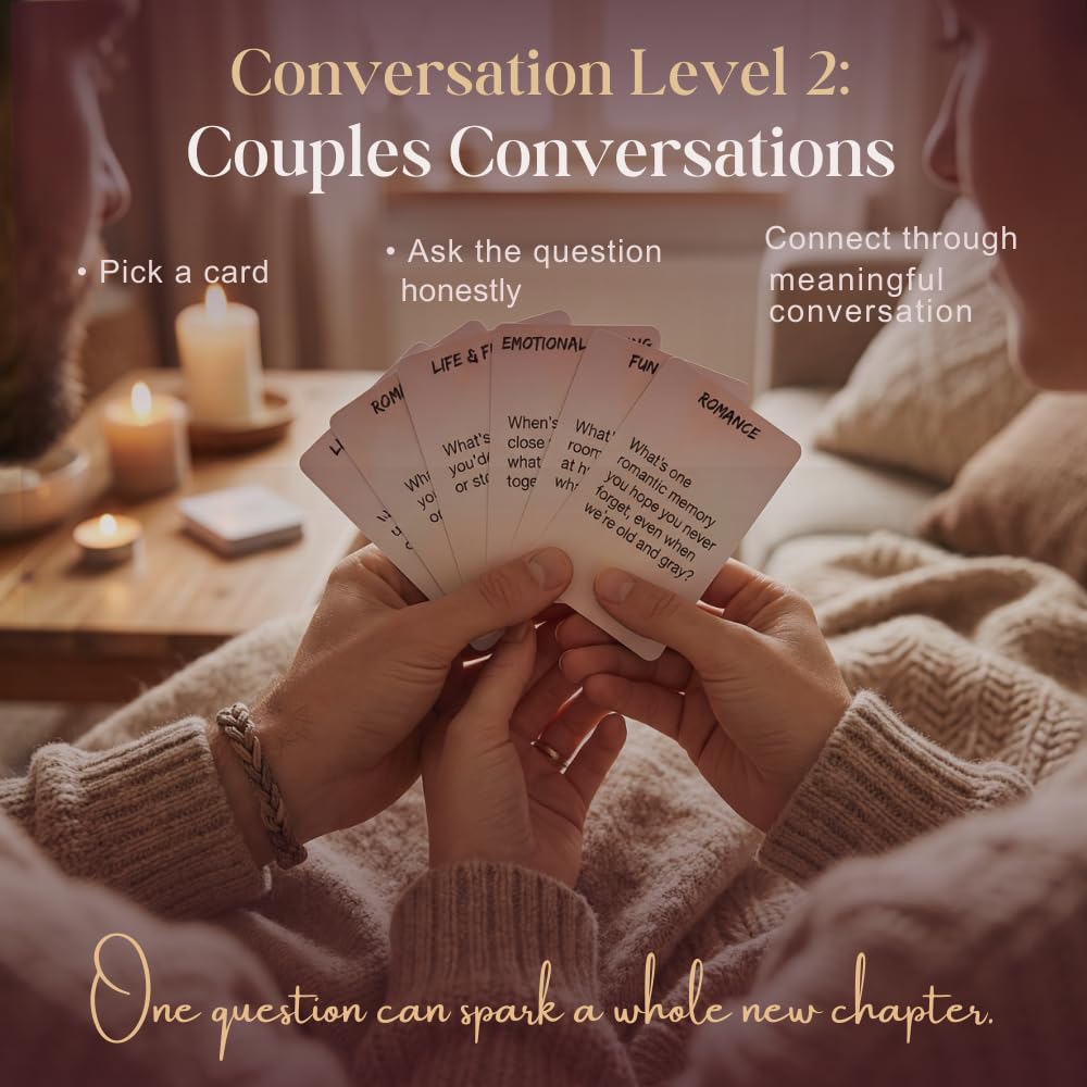 Life Sutra Couple Reconnect 3-in-1 Game – 200 Conversation Cards, 100 Scratch-Off Date Adventures, and Dice – Ideal Valentine’s Gift