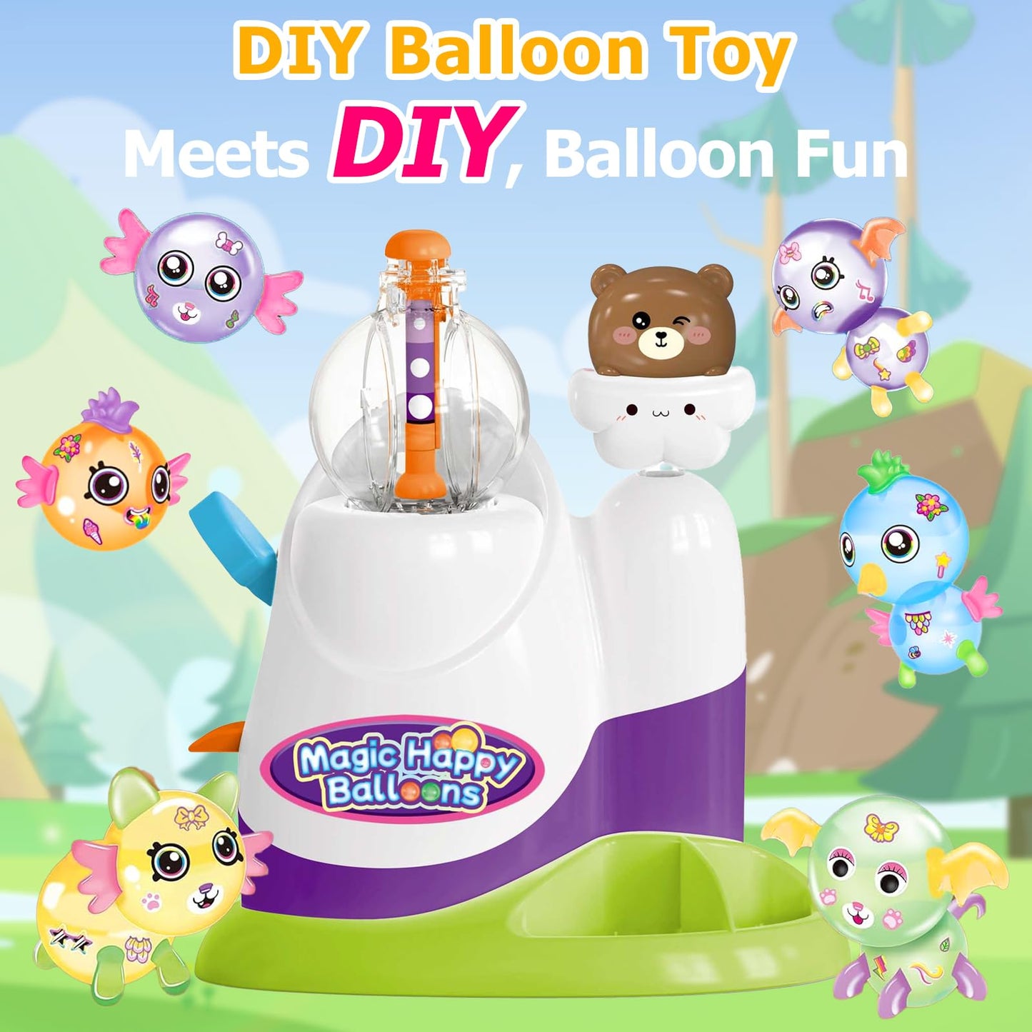 Ligamentexa Bear Pump Balloon Craft Kit – 60-Piece DIY Toy for Kids 3+