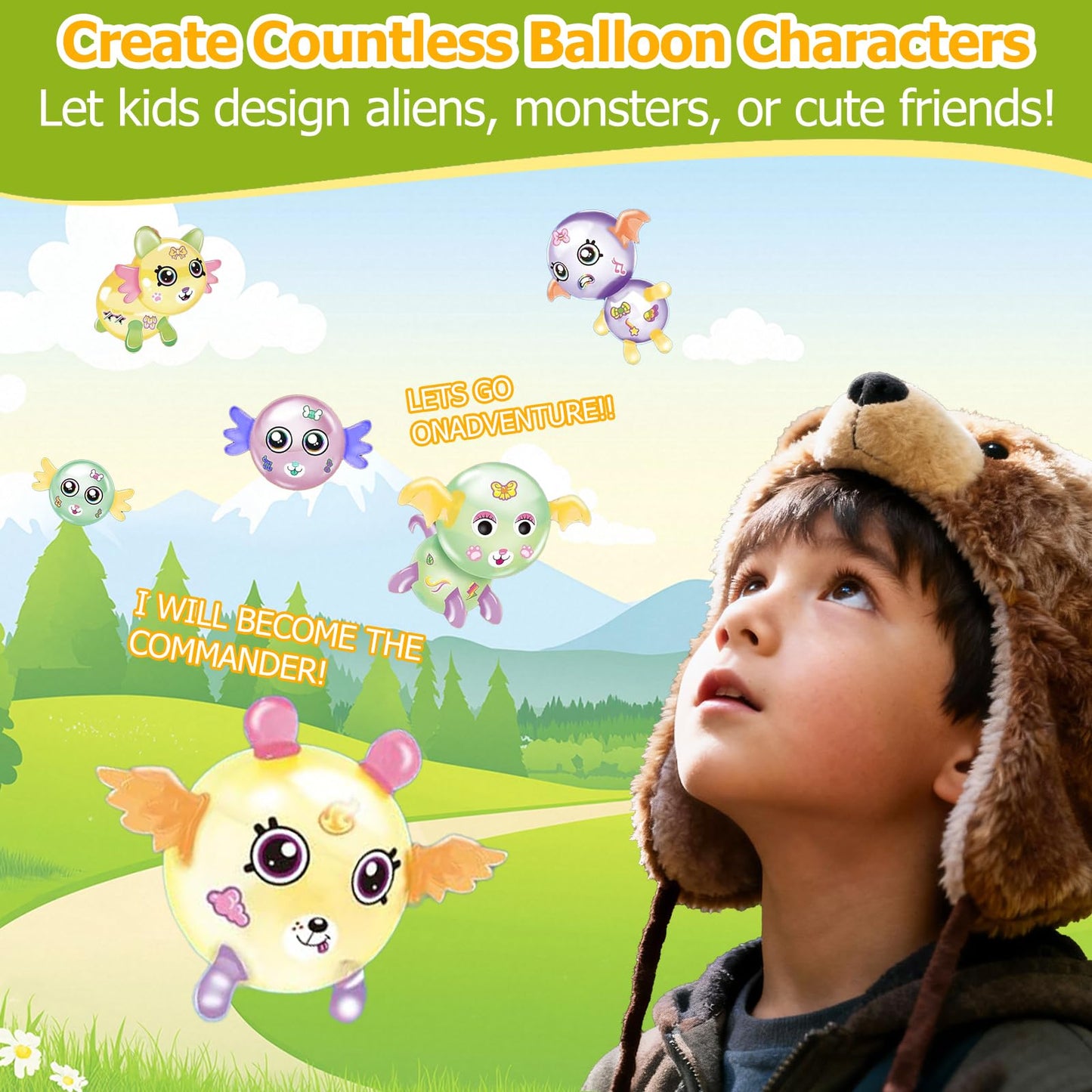 Ligamentexa Bear Pump Balloon Craft Kit – 60-Piece DIY Toy for Kids 3+