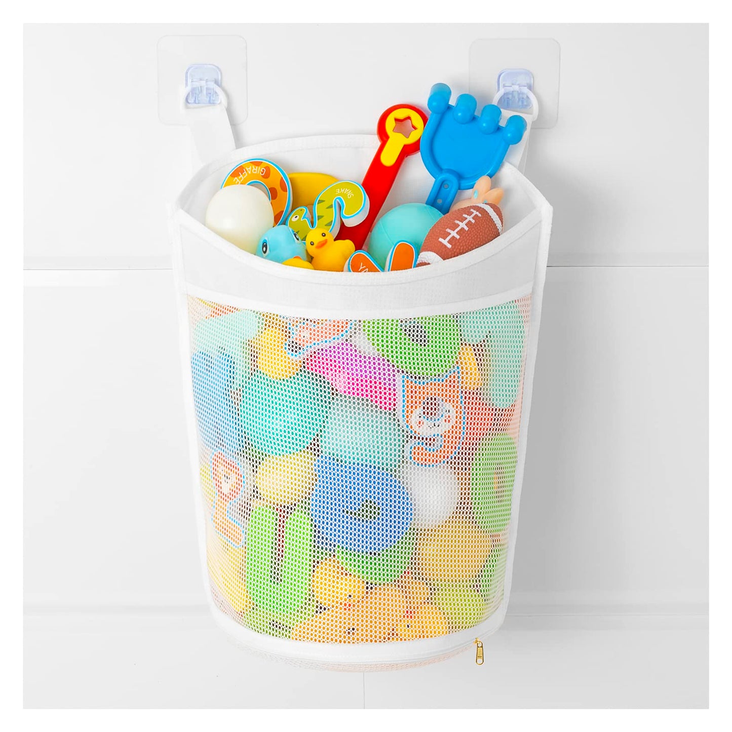 Ligereza Large Capacity Bath Toy Organizer – XL Opening, Hangable Mesh