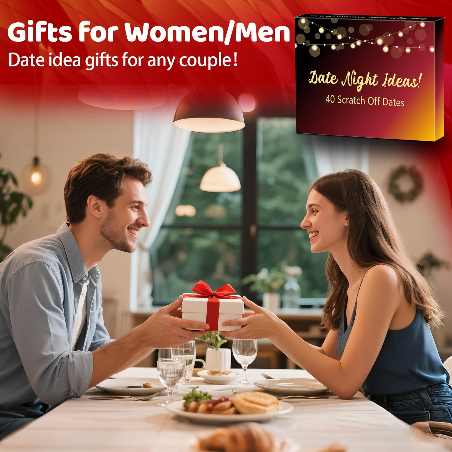 LIGETON 40 Scratch-Off Date Night Cards – Romantic Gifts for Couples