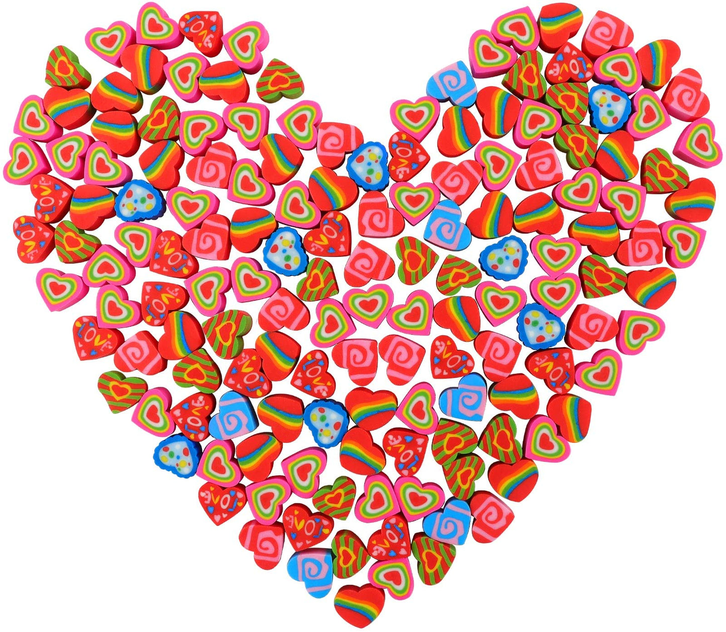 LIGHOON Valentine Mini Erasers Bulk – 240 Heart Shaped Erasers