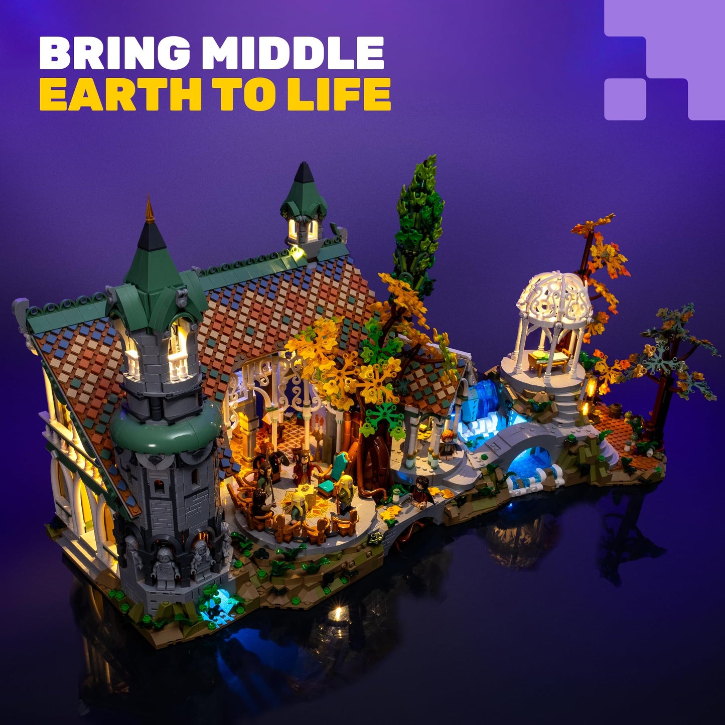 Light My Bricks LED Light Kit for LEGO Rivendell 10316-24 | 24 LEDs, 3D Instructions