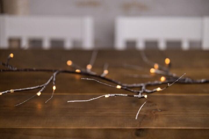 6ft LED Artificial Birch Garland Battery Operated Twig Decoration