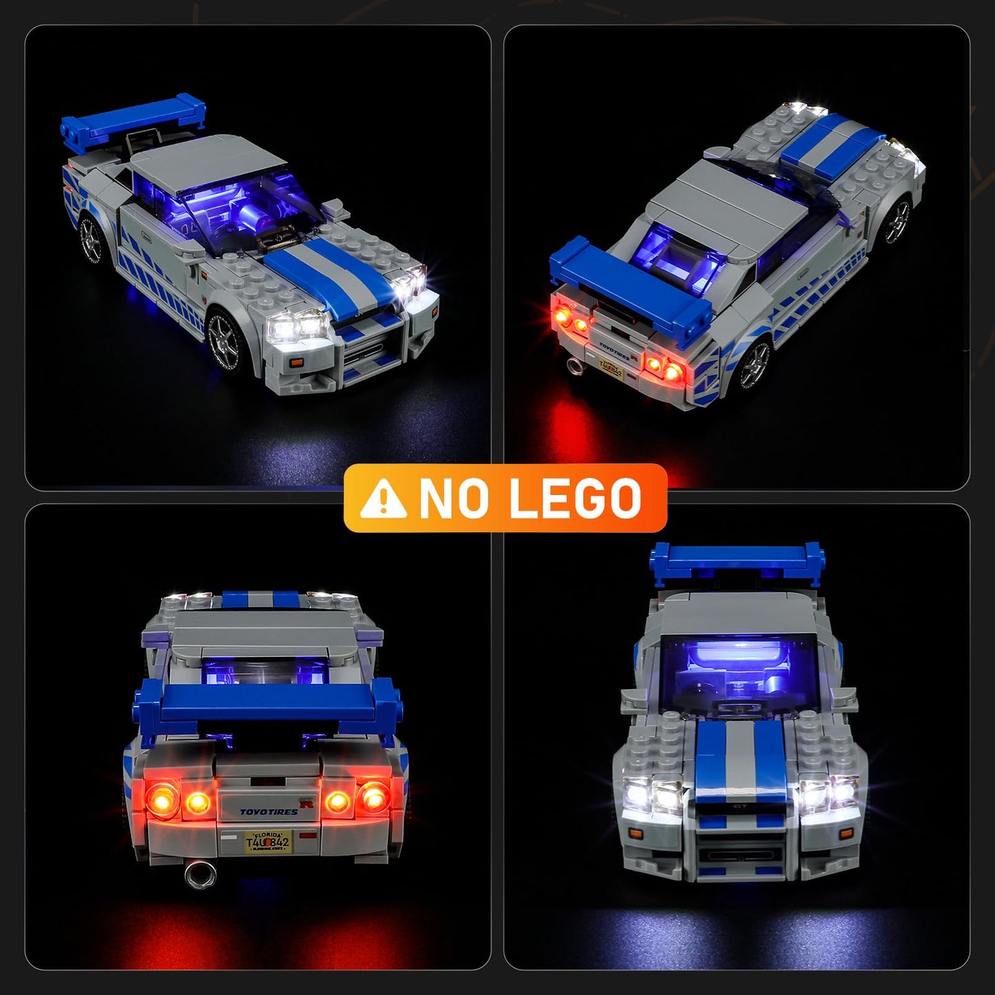 LIGHTAILING LED Lighting Kit for Lego 76917 Nissan Skyline GT-R (R34) – Light Up Your Brick Build