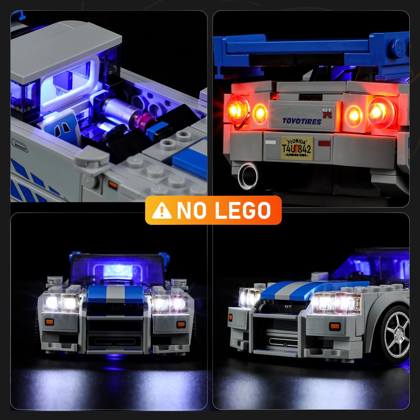 LIGHTAILING LED Lighting Kit for Lego 76917 Nissan Skyline GT-R (R34) – Light Up Your Brick Build