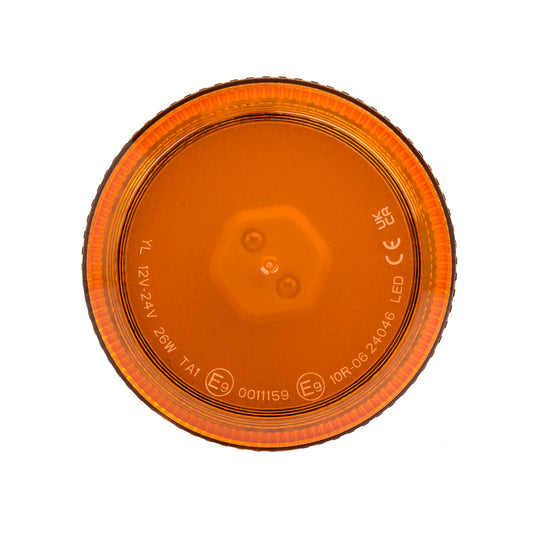Ecoline Heavy Duty Amber Flexible DIN Pole Mount LED Beacon