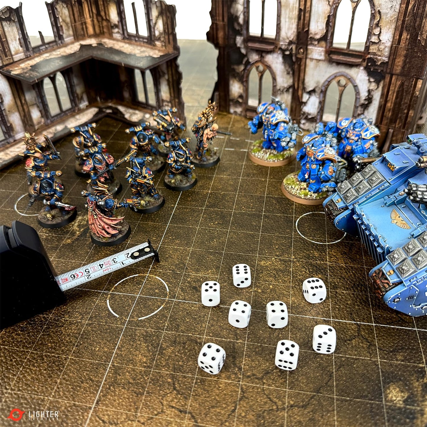 Lighter Creative 44x60 Battle Mat for WH40K Pariah Nexus Deployment Zone – Doomsday Barrens