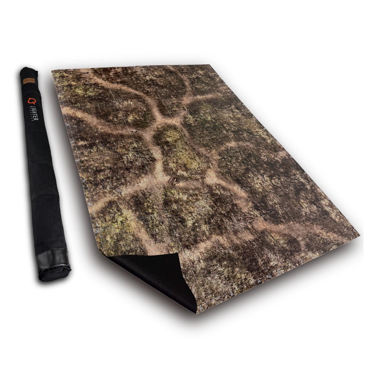 Lighter Creative 44'' x 60'' Battle Mat for WHAoS – Gridded 1.1mm Vinyl Synthetic Leather (Blighted Gloommoor)