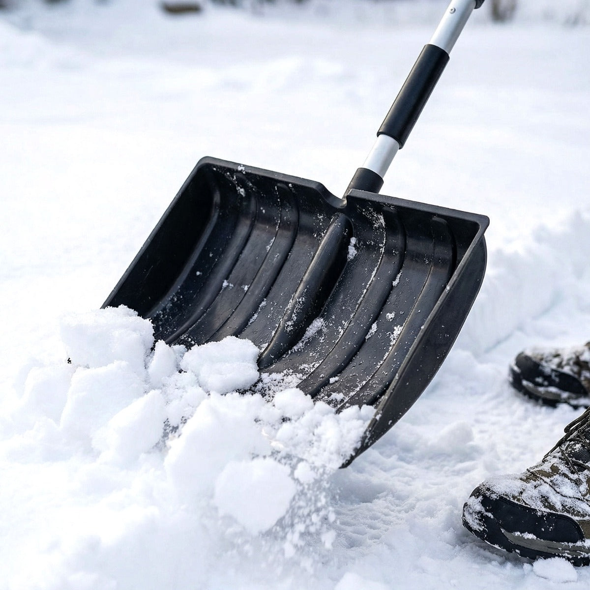 Lightweight and Portable Snow Removal Tool with D-grip Handle-Black