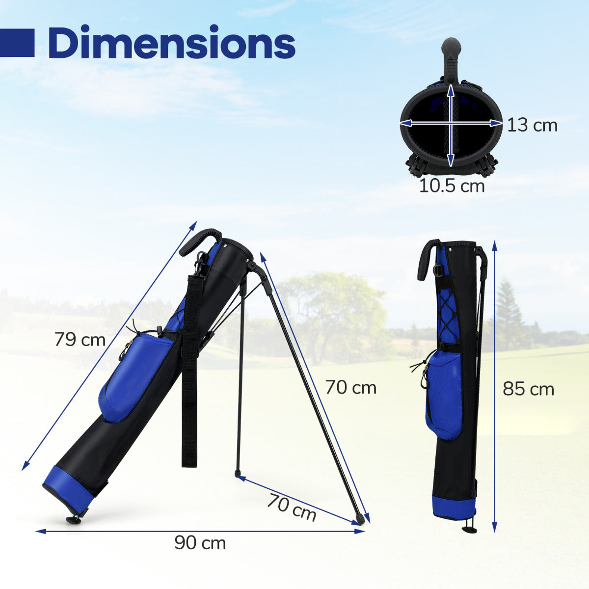 Lightweight Golf Bag for The Driving Range-Blue