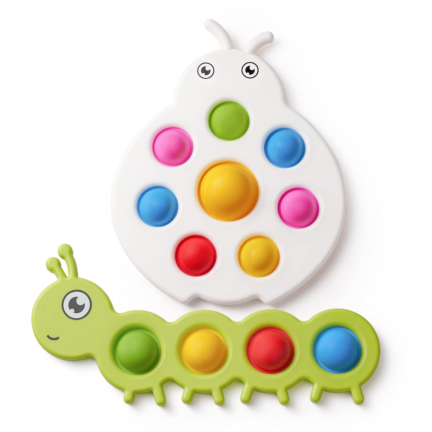 LiKee Fidget Popper Sensory Toy for Babies 10+ Months – Travel, Montessori Busy Board & Stocking Stuffer