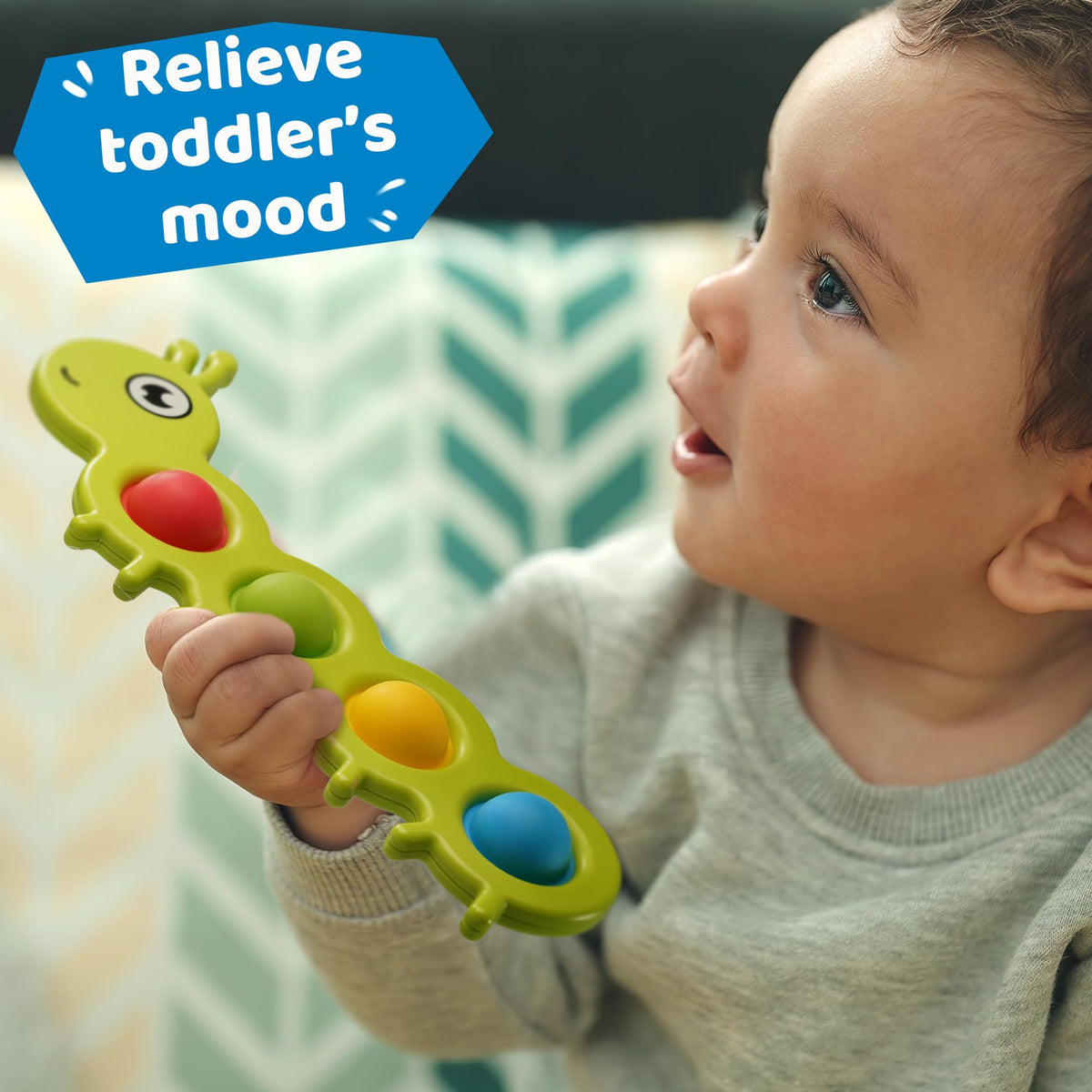 LiKee Fidget Popper Sensory Toy for Babies 10+ Months – Travel, Montessori Busy Board & Stocking Stuffer