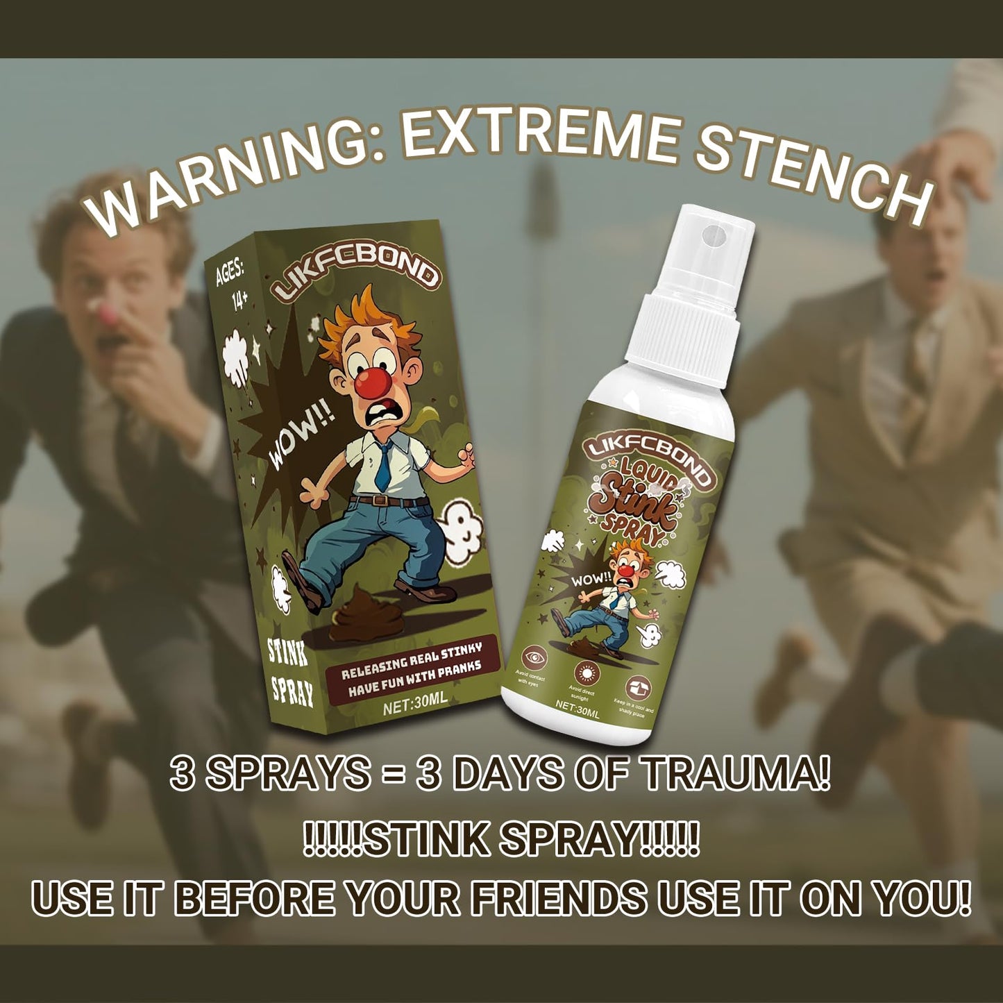 LIKFCBOND Stink Spray Extra Strong – Long-Lasting Prank Spray (30ml)
