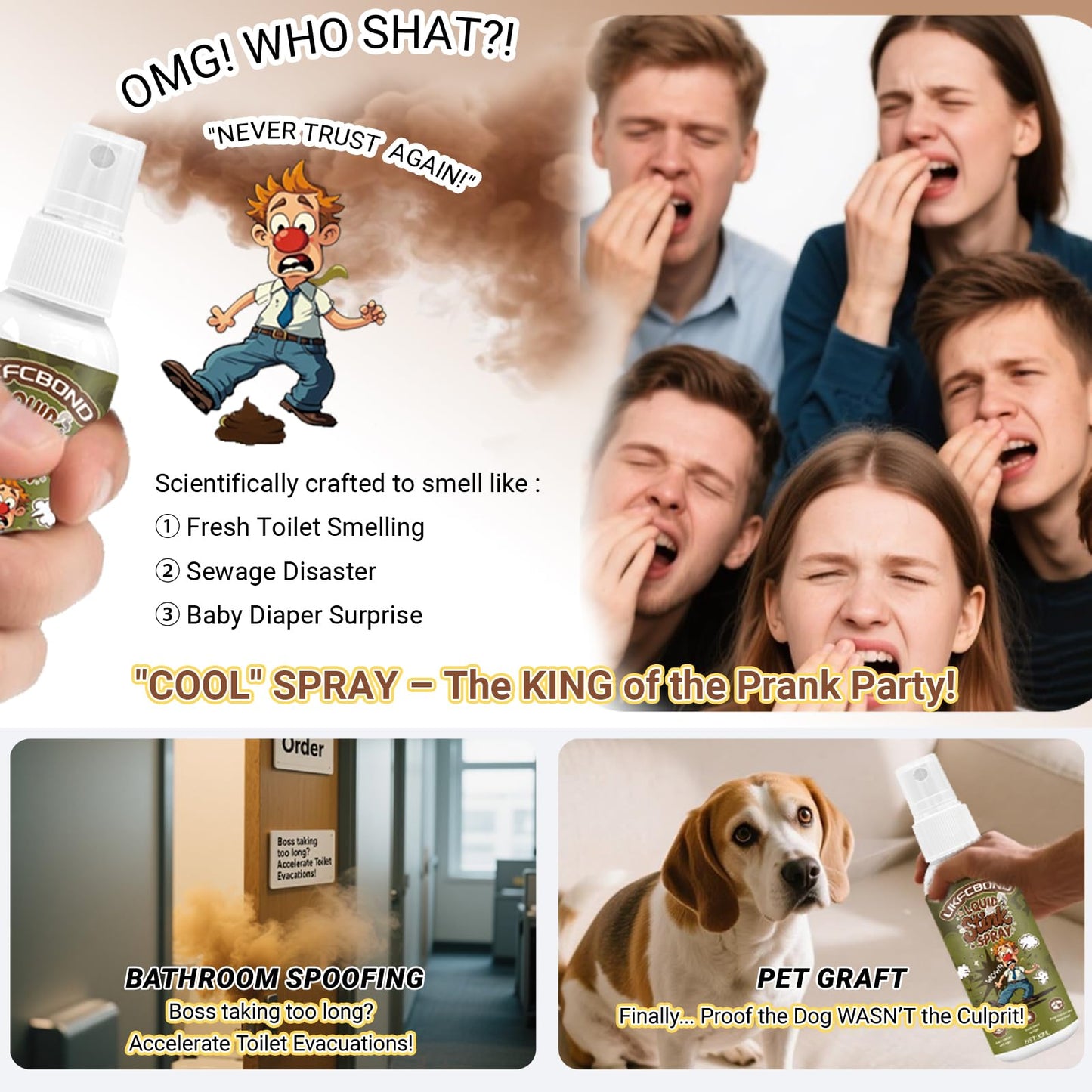 LIKFCBOND Stink Spray Extra Strong – Long-Lasting Prank Spray (30ml)