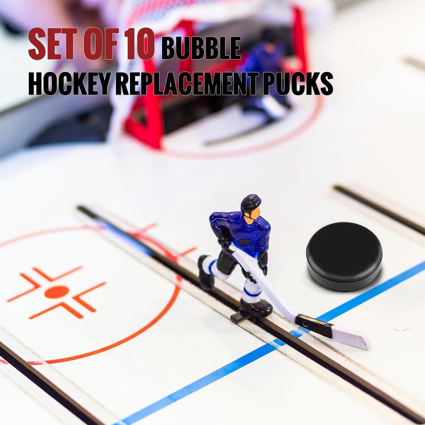 Liliful Mini Hockey Pucks 0.98 x 0.33 in – 10-Pack Tabletop Pucks