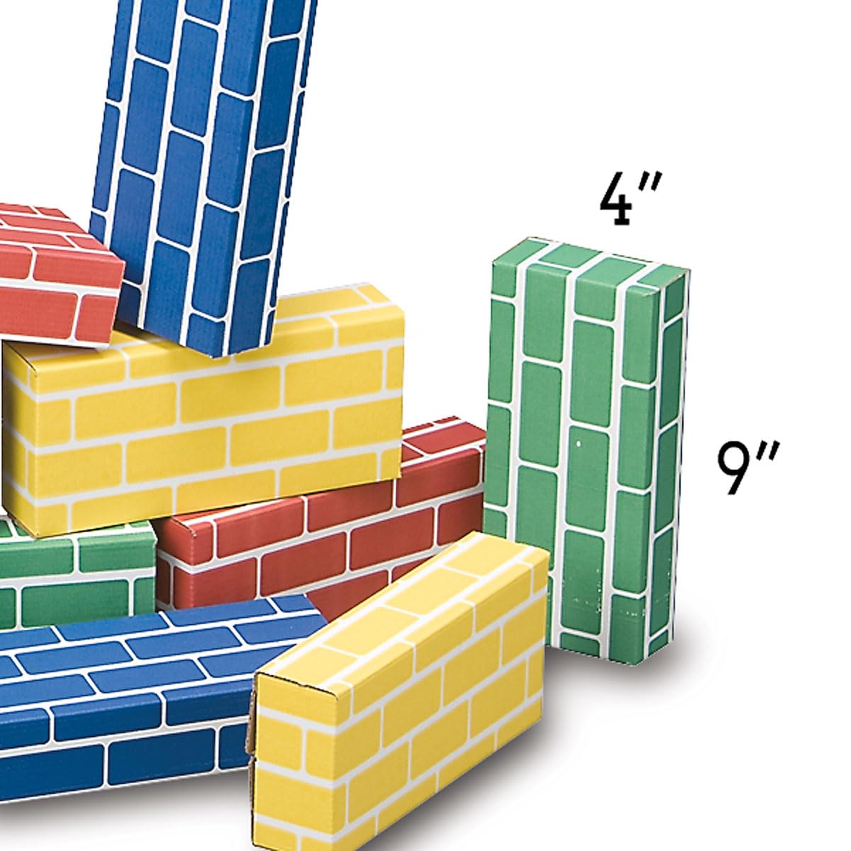 Lillian Vernon Primary Building Bricks – 24 Cardboard Blocks (9x4x2 in)