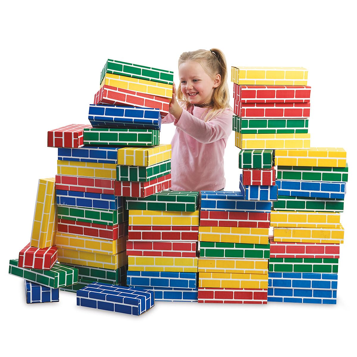Lillian Vernon Primary Building Bricks – 24 Cardboard Blocks (9x4x2 in)