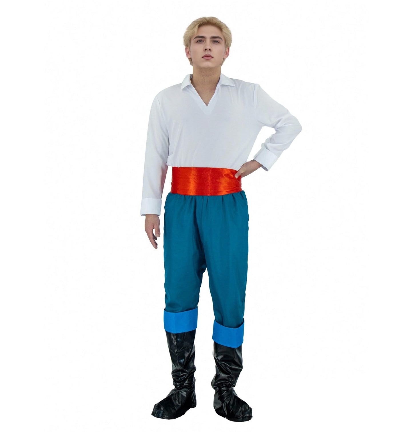LILLIWEEN Prince Eric Costume for Men - Cosplay Halloween Outfit 2XL