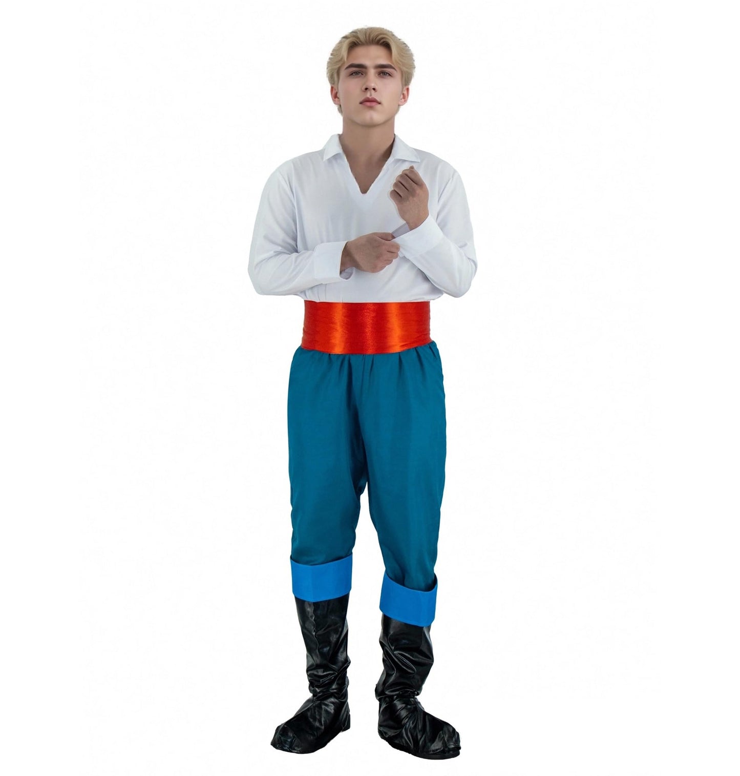 LILLIWEEN Prince Eric Costume for Men - Cosplay Halloween Outfit 2XL