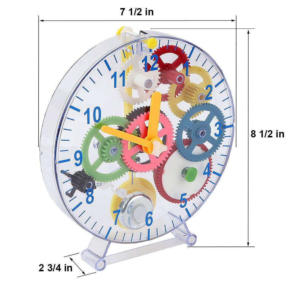 Lily's Home 31-Piece Puzzle Clock Kit – No Batteries Required & Learn How Clock Gears Work