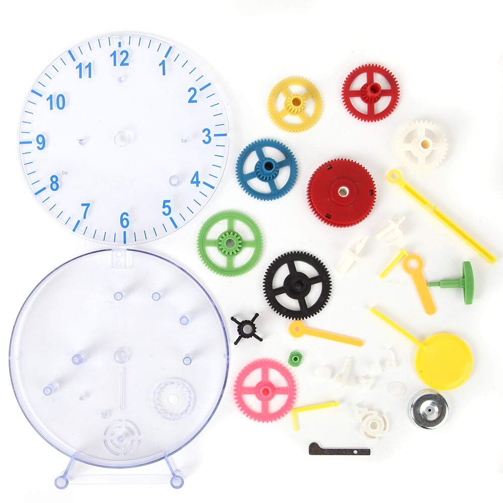 Lily's Home 31-Piece Puzzle Clock Kit – No Batteries Required & Learn How Clock Gears Work