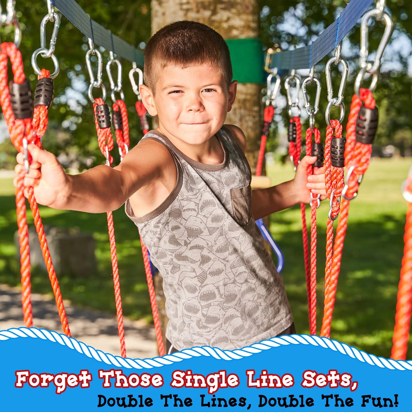 Rickety Bridge Attachment by Lily's Things — Exclusive for Double Slackline Course Sets