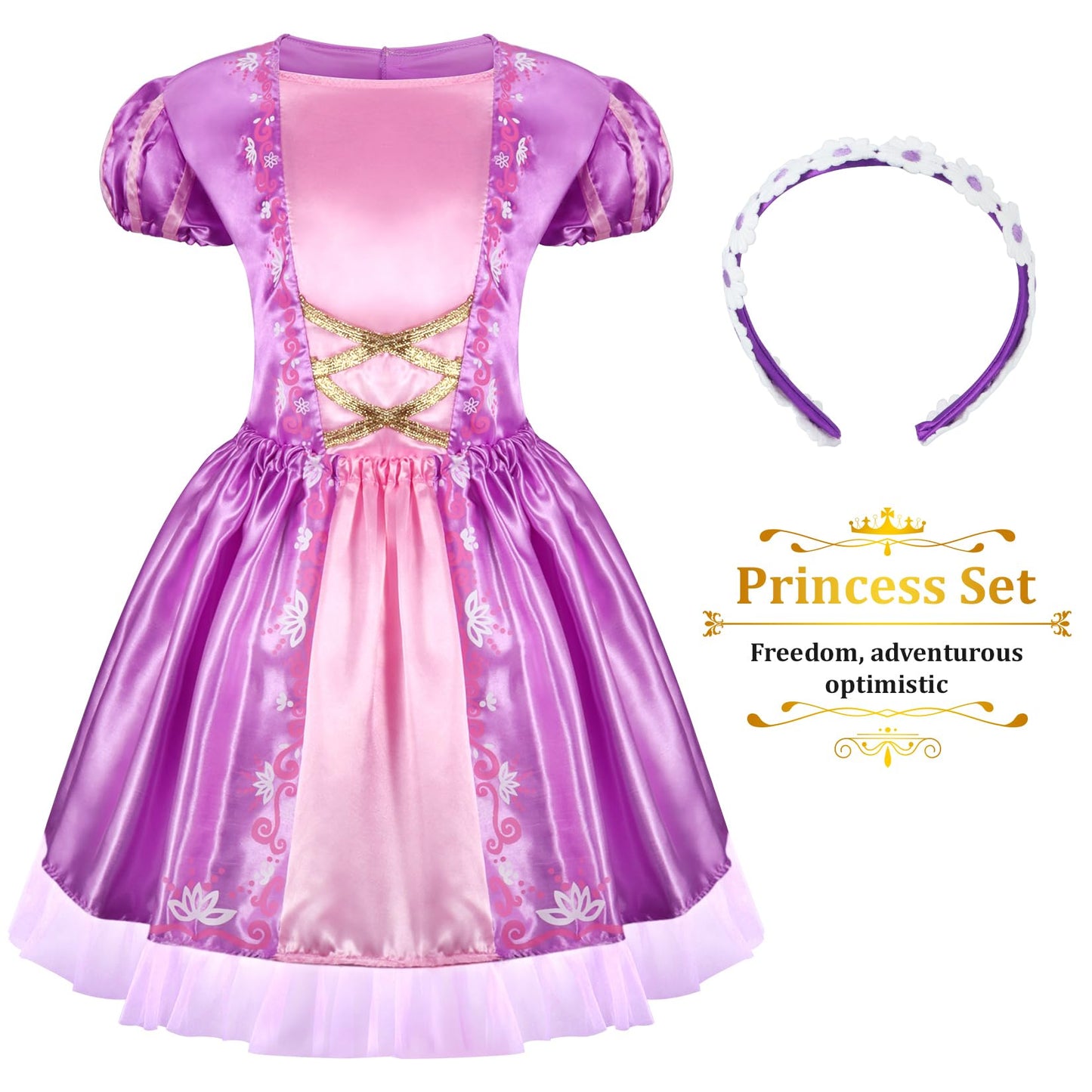 LIMIROLER 18 Pcs Princess Dress Up Set for Girls 3-6 | Role Play Costumes & Gift Box